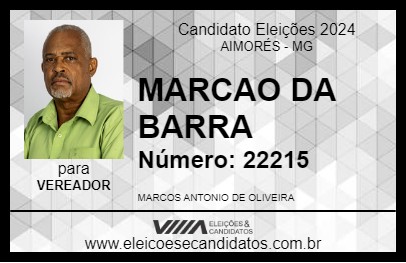 Candidato MARCAO DA BARRA 2024 - AIMORÉS - Eleições