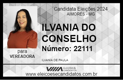 Candidato ILVANIA 2024 - AIMORÉS - Eleições