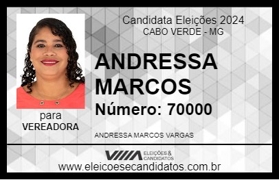 Candidato ANDRESSA MARCOS 2024 - CABO VERDE - Eleições