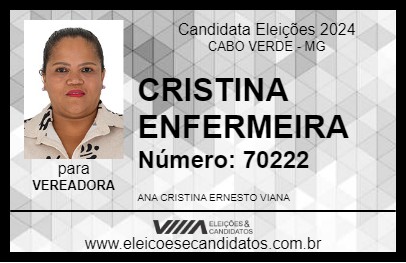 Candidato CRISTINA ENFERMEIRA 2024 - CABO VERDE - Eleições