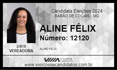 Candidato ALINE FÉLIX 2024 - BARÃO DE COCAIS - Eleições