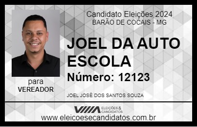 Candidato JOEL DA AUTO ESCOLA 2024 - BARÃO DE COCAIS - Eleições