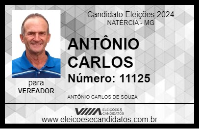 Candidato ANTÔNIO CARLOS 2024 - NATÉRCIA - Eleições