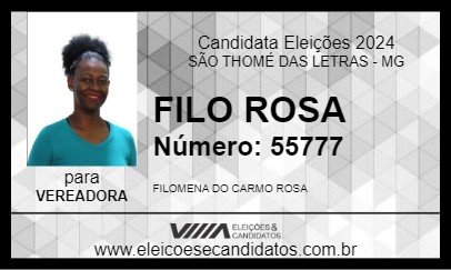 Candidato FILO ROSA 2024 - SÃO THOMÉ DAS LETRAS - Eleições