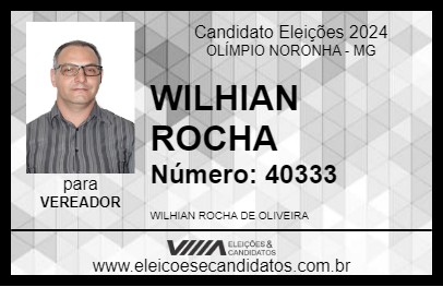 Candidato WILHIAN ROCHA 2024 - OLÍMPIO NORONHA - Eleições