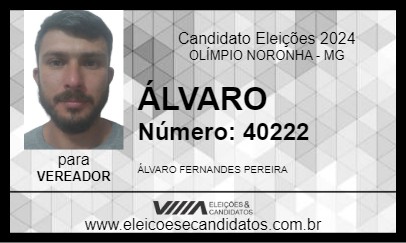 Candidato ÁLVARO 2024 - OLÍMPIO NORONHA - Eleições