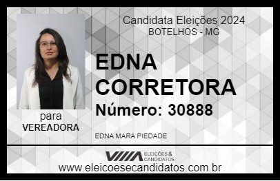 Candidato EDNA CORRETORA 2024 - BOTELHOS - Eleições