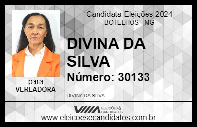 Candidato DIVINA DA SILVA 2024 - BOTELHOS - Eleições