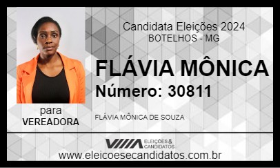 Candidato FLÁVIA MÔNICA 2024 - BOTELHOS - Eleições