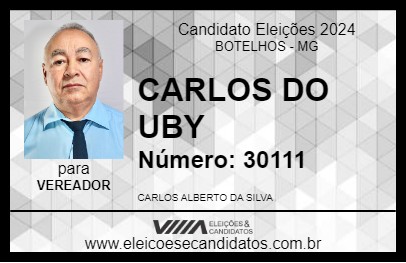 Candidato CARLOS DO UBY 2024 - BOTELHOS - Eleições