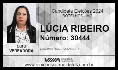 Candidato LÚCIA RIBEIRO 2024 - BOTELHOS - Eleições