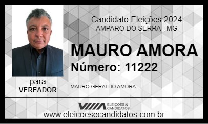 Candidato MAURO AMORA 2024 - AMPARO DO SERRA - Eleições