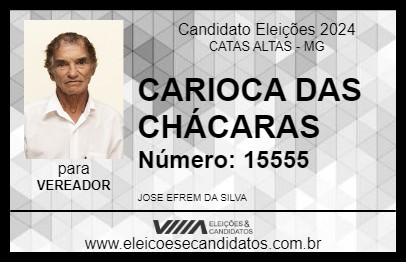 Candidato CARIOCA DAS CHÁCARAS 2024 - CATAS ALTAS - Eleições