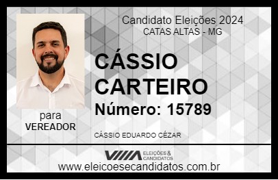 Candidato CÁSSIO CARTEIRO 2024 - CATAS ALTAS - Eleições