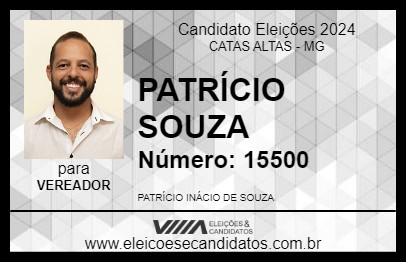 Candidato PATRÍCIO SOUZA 2024 - CATAS ALTAS - Eleições