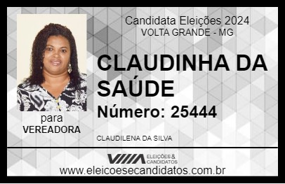 Candidato CLAUDINHA DA SAÚDE 2024 - VOLTA GRANDE - Eleições