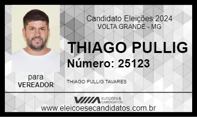 Candidato THIAGO PULLIG 2024 - VOLTA GRANDE - Eleições