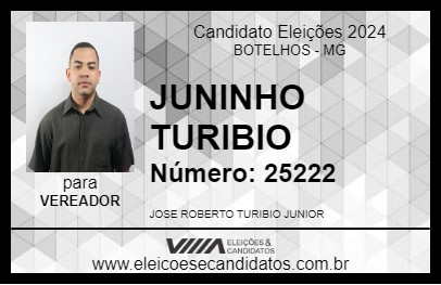 Candidato JUNINHO TURIBIO 2024 - BOTELHOS - Eleições