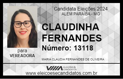 Candidato CLAUDINHA FERNANDES 2024 - ALÉM PARAÍBA - Eleições