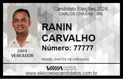 Candidato RANIN CARVALHO 2024 - CARLOS CHAGAS - Eleições