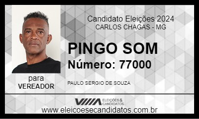 Candidato PINGO SOM 2024 - CARLOS CHAGAS - Eleições