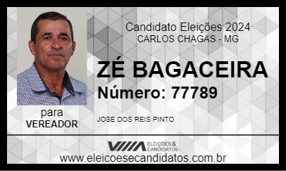 Candidato ZÉ BAGACEIRA 2024 - CARLOS CHAGAS - Eleições