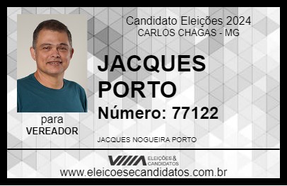 Candidato JACQUES PORTO 2024 - CARLOS CHAGAS - Eleições