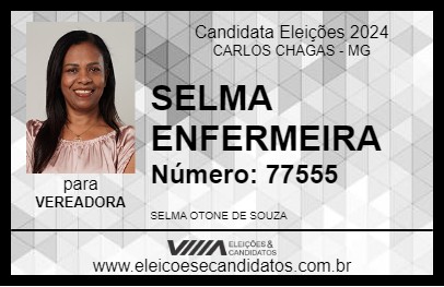 Candidato SELMA ENFERMEIRA 2024 - CARLOS CHAGAS - Eleições