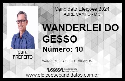 Candidato WANDERLEI DO GESSO 2024 - ABRE CAMPO - Eleições