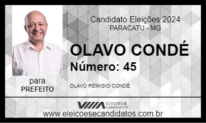 Candidato OLAVO CONDÉ 2024 - PARACATU - Eleições