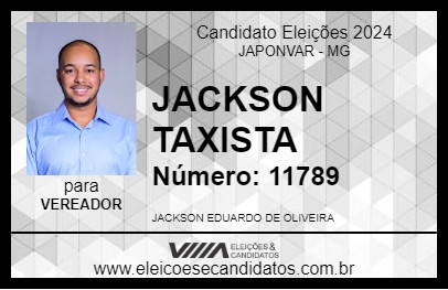 Candidato JACKSON TAXISTA 2024 - JAPONVAR - Eleições