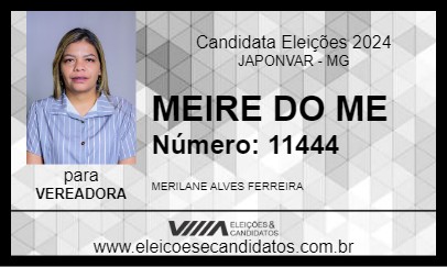 Candidato MEIRE DO ME 2024 - JAPONVAR - Eleições