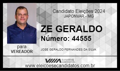 Candidato ZE GERALDO 2024 - JAPONVAR - Eleições