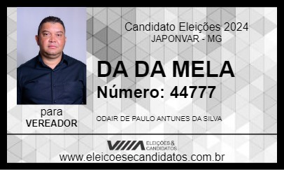 Candidato DA DA MELA 2024 - JAPONVAR - Eleições