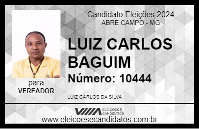 Candidato LUIZ CARLOS BAGUIM 2024 - ABRE CAMPO - Eleições