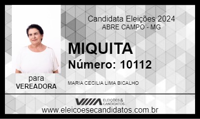 Candidato MIQUITA 2024 - ABRE CAMPO - Eleições