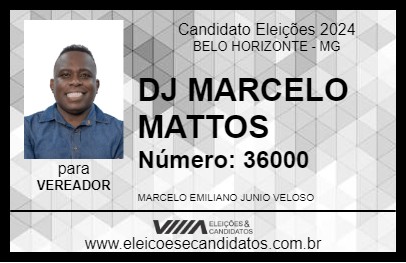 Candidato DJ MARCELO MATTOS 2024 - BELO HORIZONTE - Eleições