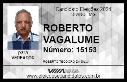 Candidato ROBERTO VAGALUME 2024 - DIVINO - Eleições