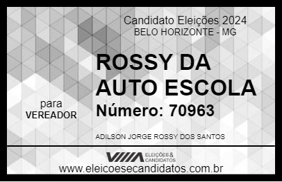 Candidato ROSSY DA AUTO ESCOLA 2024 - BELO HORIZONTE - Eleições