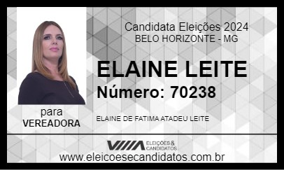 Candidato ELAINE LEITE 2024 - BELO HORIZONTE - Eleições