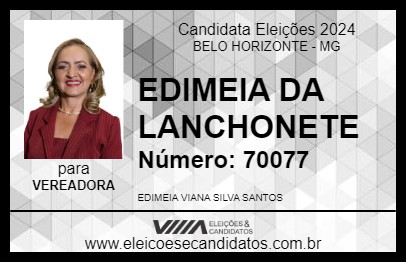 Candidato EDIMEIA DA LANCHONETE 2024 - BELO HORIZONTE - Eleições