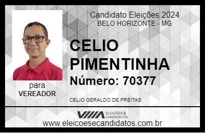 Candidato CELIO PIMENTINHA 2024 - BELO HORIZONTE - Eleições