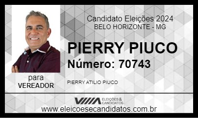 Candidato PIERRY PIUCO 2024 - BELO HORIZONTE - Eleições