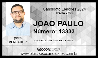 Candidato JOAO PAULO 2024 - IPABA - Eleições