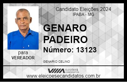 Candidato GENARO PADEIRO 2024 - IPABA - Eleições