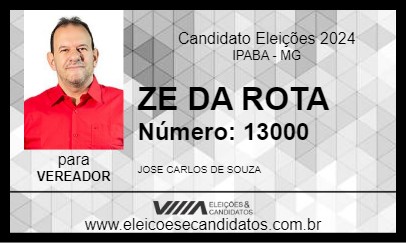 Candidato ZE DA ROTA 2024 - IPABA - Eleições