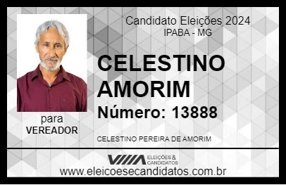 Candidato CELESTINO AMORIM 2024 - IPABA - Eleições