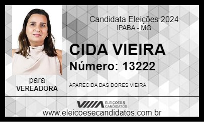 Candidato CIDA VIEIRA 2024 - IPABA - Eleições