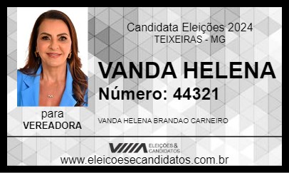 Candidato VANDA HELENA 2024 - TEIXEIRAS - Eleições