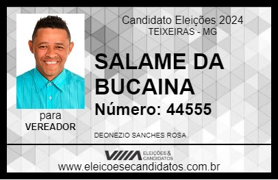 Candidato SALAME DA BUCAINA 2024 - TEIXEIRAS - Eleições